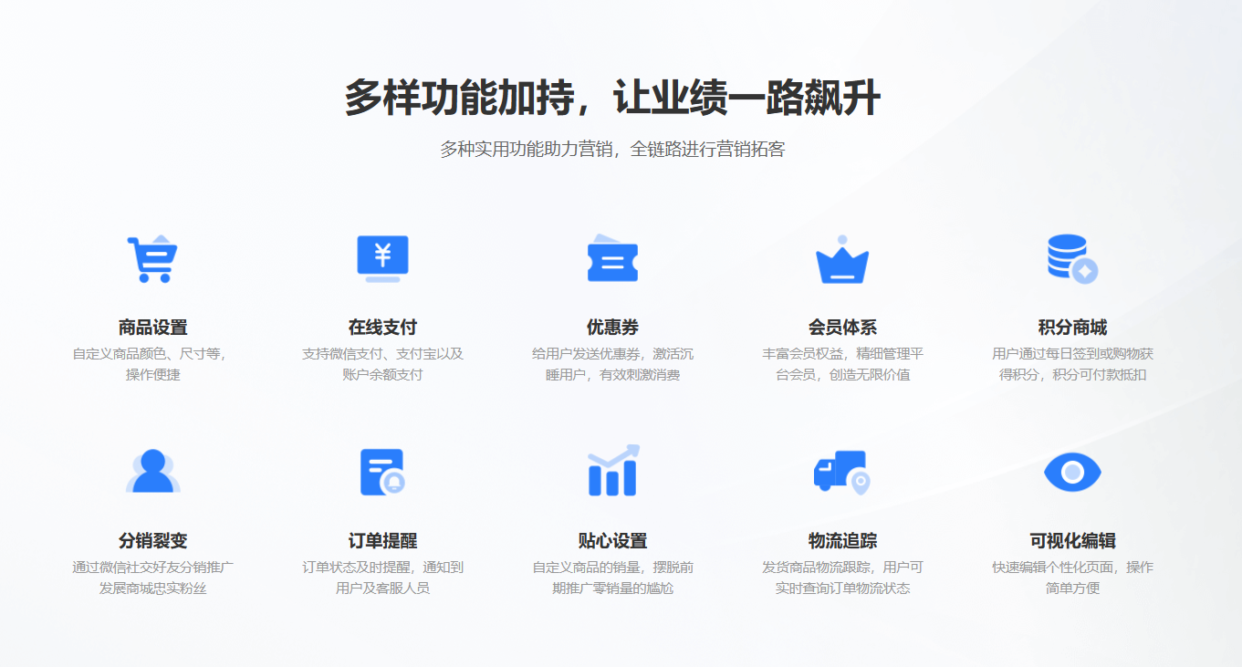 商城系统多样功能加持，业绩一路飙升